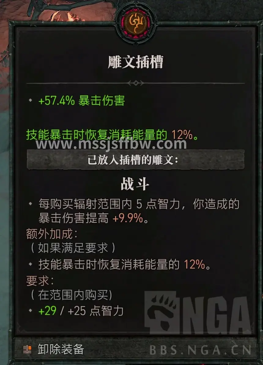 战士属性加点示意图